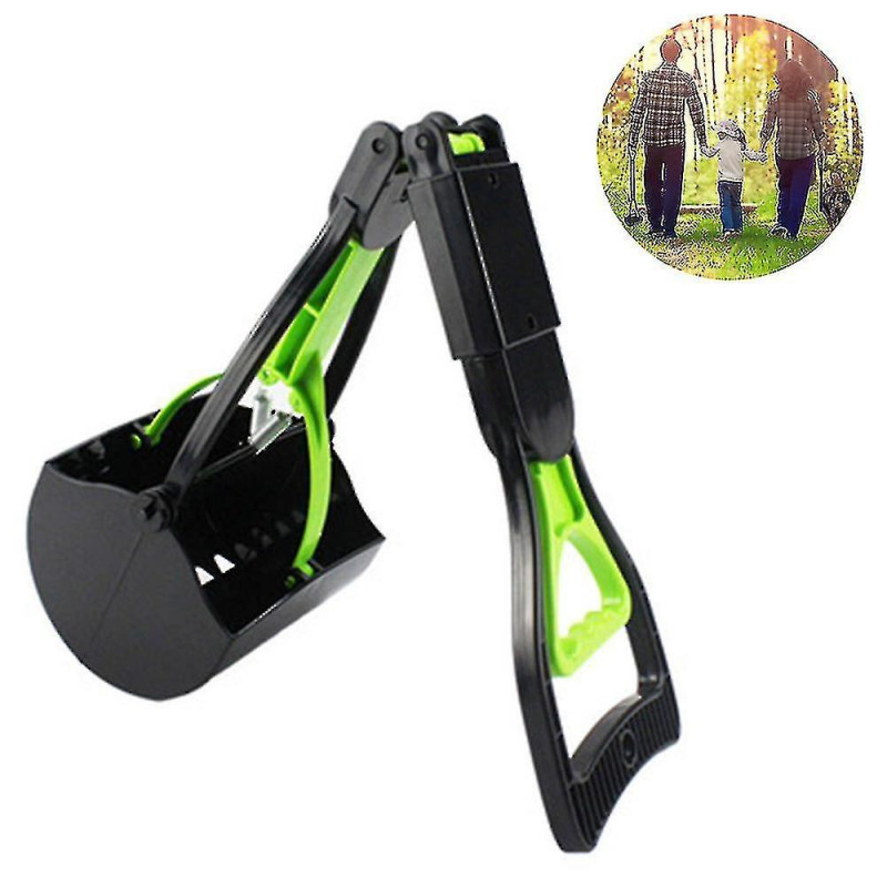 Pelle à pooper portable à longue poignée pour grands et petits chiens( Taille: Vert )