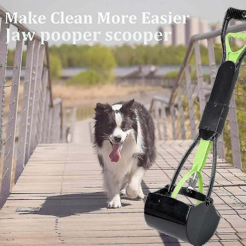 Pelle à pooper portable à longue poignée pour grands et petits chiens( Taille: Vert )