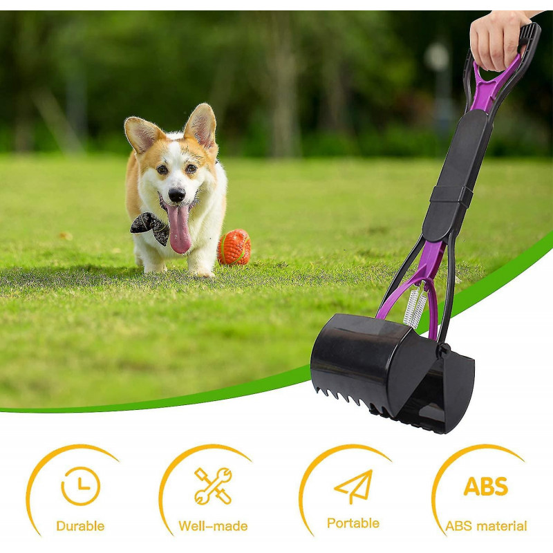 Scooper de caca pliable pour chiens et chats Pet Long Handle Pooper Scooper, facile à ramasser caca, noir et [...]