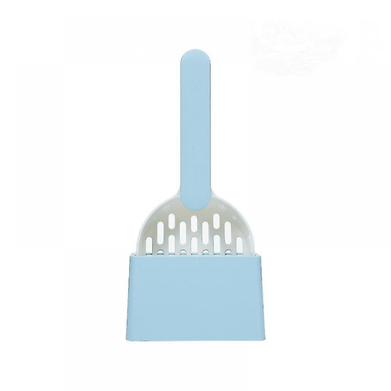 Shxx Cat Litter Shovel Set Cat Litter Shovel Kitten Feces Cleaning Shovel Toilet Set Cat Supplies (white+blue) F922-93