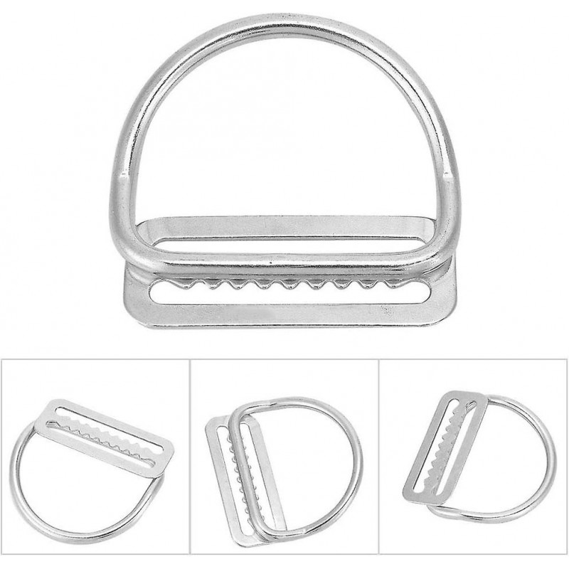 Diving Lead Belt Holder, Stainless Steel Buckle Holder, Sliding Buckle with D-Ring