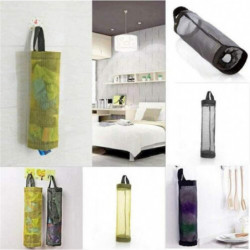 Hanging Folding Garbage Bag Organizer Trash Bags Holder Recycling Containers StorageYellow