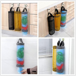 Plastic, Nylon Garbage Bag Holder, Black Yellow Gray, 3 Carrier