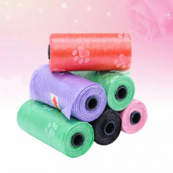 24 Rolls Paw Pet Dog Poop Bags Cat Waste Pick Up Clean Garbage Bags Pets Dog Outdoor Waste Poop Bags (Random Color)