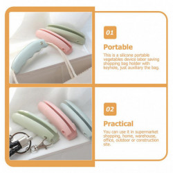 12pcs Grocery Plastic Bag Holder Carrier Save Labor Silicone Handle Carrier
