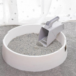 Pet Litter Scooper Self-contained Trash Can Plastic Cats Litter Scoop Pet Cleaning Tool