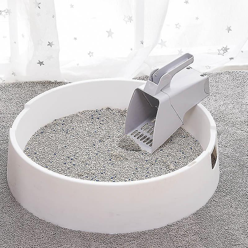 Pet Litter Scooper Self-contained Trash Can Plastic Cats Litter Scoop Pet Cleaning Tool