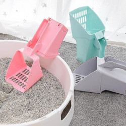 Pet Litter Scooper Self-contained Trash Can Plastic Cats Litter Scoop Pet Cleaning Tool
