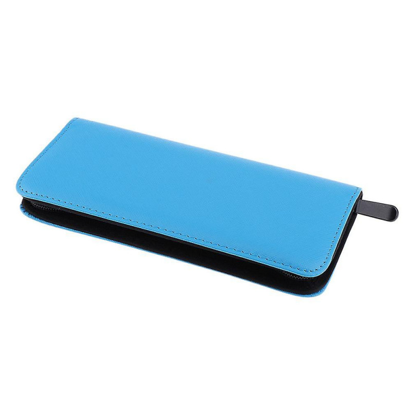 Pu Hair Scissors Shears Bag Pet Hairdressing Tool Pouch Case Blue