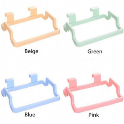 Portable Towel Rack Kitchen Trash Bag Holder Cupboard HangerBeige, Blue, Green, Pink4Pcs