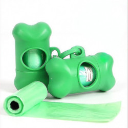 Distributeur de sacs à déchets pour animaux de compagnie pour sacs à crottes de chien en forme d’os en plastique [...]