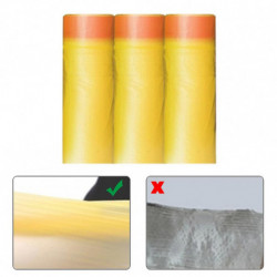 Yellow Drawstring Thick Garbage Bags for Bathroom Kitchen and Restaurant, 3 Rolls Portable Rubbish Bags