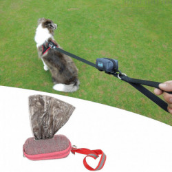 Porte-sac caca écologique Grande capacité Chien Poops Sac Distributeur avec corde pour Home_h