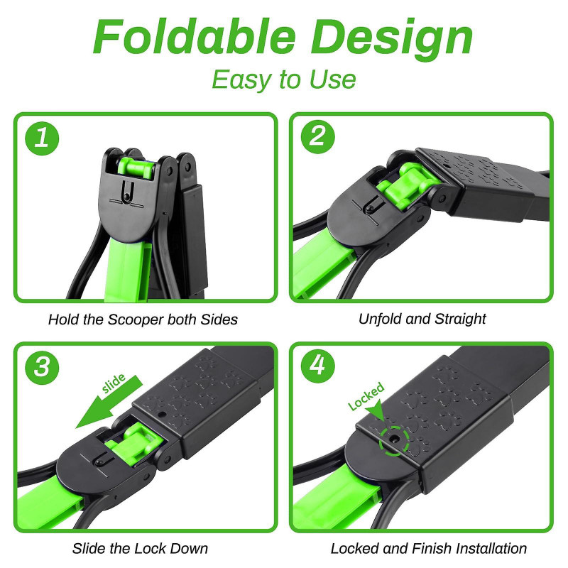 Pelle à crottes de 17,7 po pour chiens, pelle à crottes à long manche avec matériau à haute résistance, incassable [...]