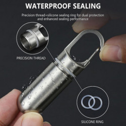 Boîte de comprimés en acier inoxydable Distributeur de comprimés étanches à l’humidité polyvalent pour les voyages [...]