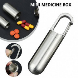 Boîte de comprimés en acier inoxydable Distributeur de comprimés étanches à l’humidité polyvalent pour les voyages [...]