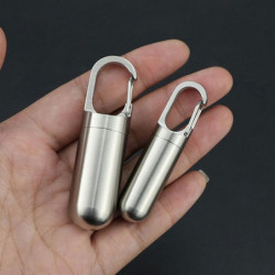 Boîte de comprimés en acier inoxydable Distributeur de comprimés étanches à l’humidité polyvalent pour les voyages [...]