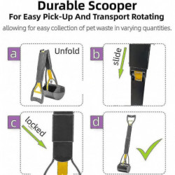 81 Cm Canine Waste Shovel With Bin Bags. Heavy Duty Waste Collector. Easy To Use
