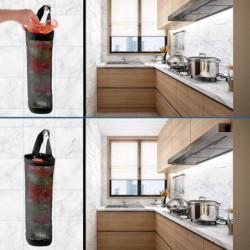 Hanging Folding Mesh Garbage Bag Organizer Trash Bags Holder Recycling Containers Plastic Waste Bag Storage For [...]