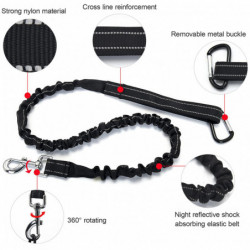 Hands Free Dog Leash Waist Bag Reflective Waist Pouch with Retractable Bungees Poop Bag Dispenser Pouch Adjustable [...]