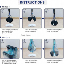 Long Handle Pet Pooper Scooper Chien Chat Ramasseur de déchets