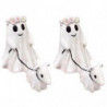 Ghost Dog Walking Statue Halloween Ghost Dog Walking Statue Cute Garland Small Ghost Dog Walking De