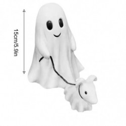 Ghost Dog Walking Statue Halloween Ghost Dog Walking Statue Cute Garland Small Ghost Dog Walking De