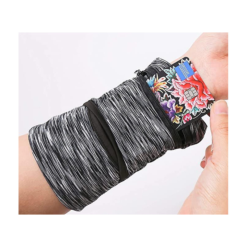 Pochette de poignet, portefeuille de poche avec fermeture à glissière pour la course, la marche, la randonnée, le [...]
