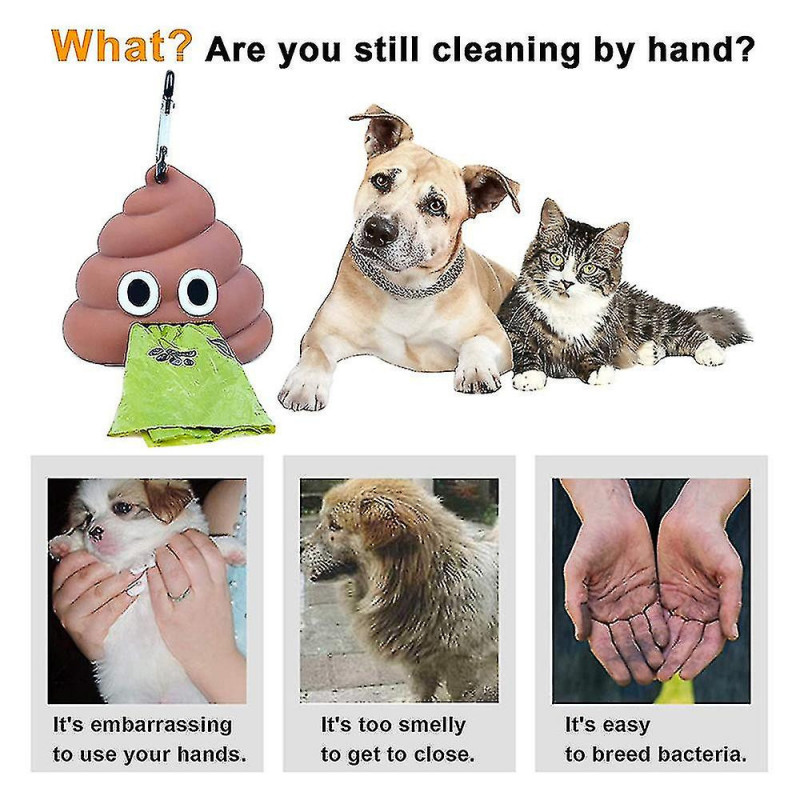 Porte-sac à déchets pour chiens Distributeur de sacs à déchets pour chiens étanche Sac à caca pour chien