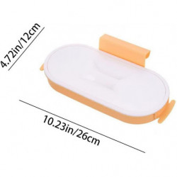 Rash Bag Holder Hanging Trash Bag Rack With Lid Garbage Bags Storage Bracket For Home And Kitchen (yellow)(1pc