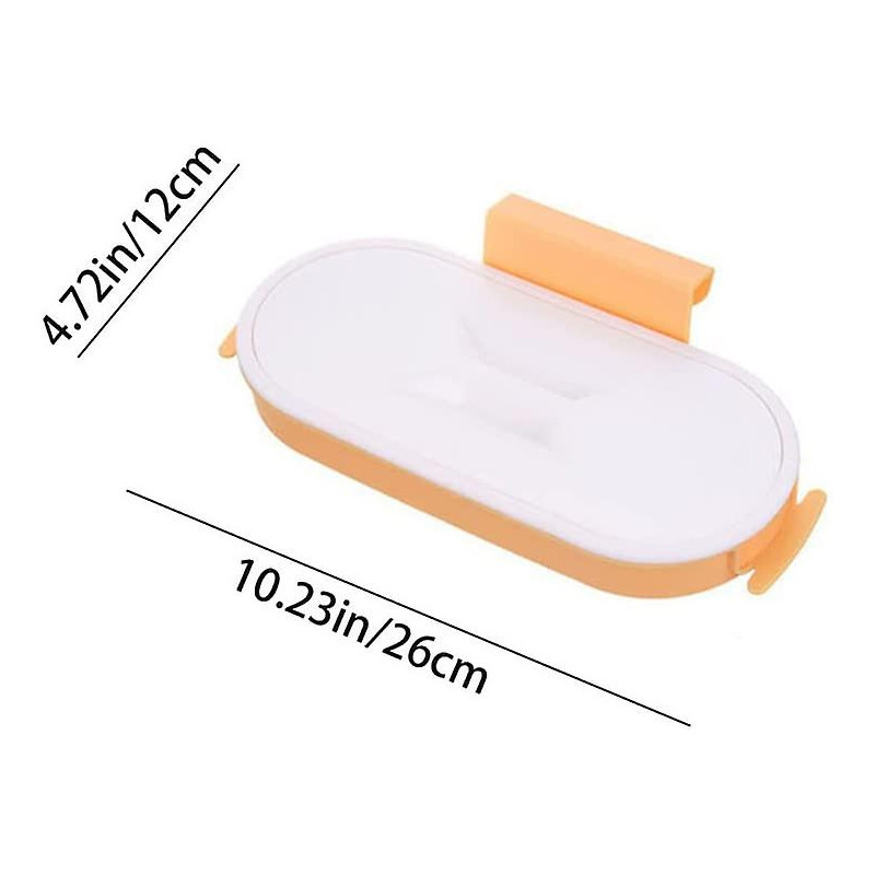 Rash Bag Holder Hanging Trash Bag Rack With Lid Garbage Bags Storage Bracket For Home And Kitchen (yellow)(1pc
