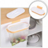 Rash Bag Holder Hanging Trash Bag Rack With Lid Garbage Bags Storage Bracket For Home And Kitchen (yellow)(1pc