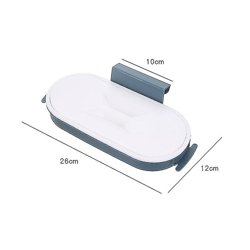 Kitchen Plastic Garbage Bag Holder With Cover / Multifunction Scouring Pad Drybluepink2pcs