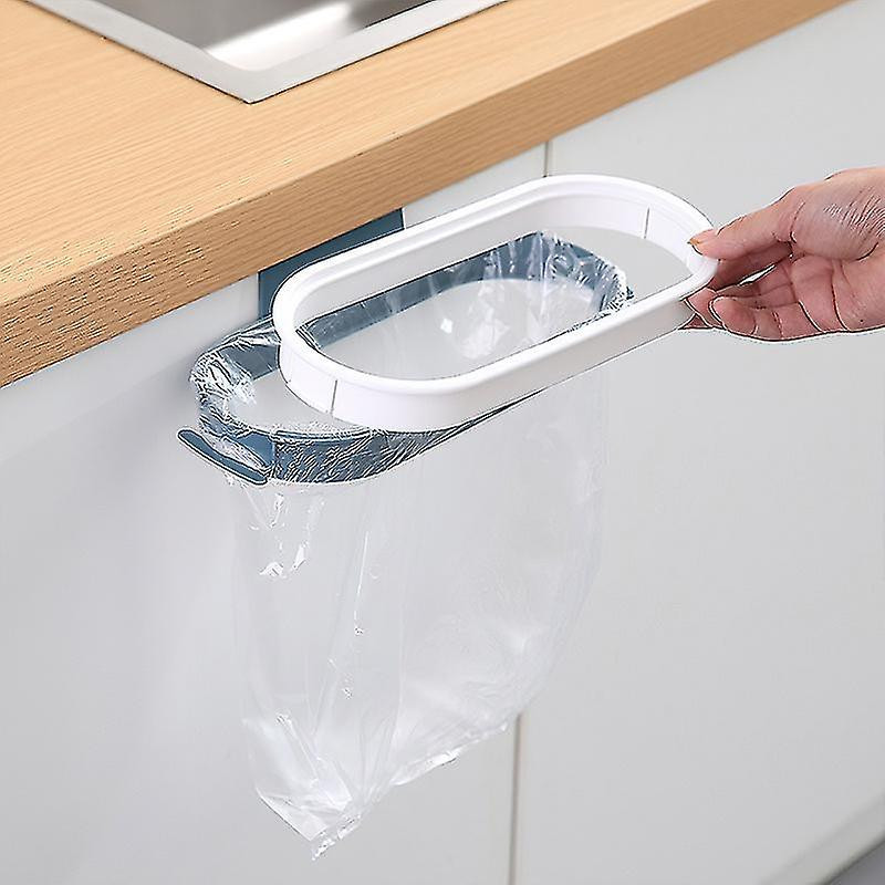 Kitchen Plastic Garbage Bag Holder With Cover / Multifunction Scouring Pad Drybluepink2pcs