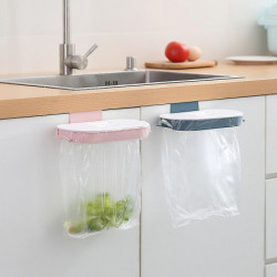 Kitchen Plastic Garbage Bag Holder With Cover / Multifunction Scouring Pad Drybluepink2pcs