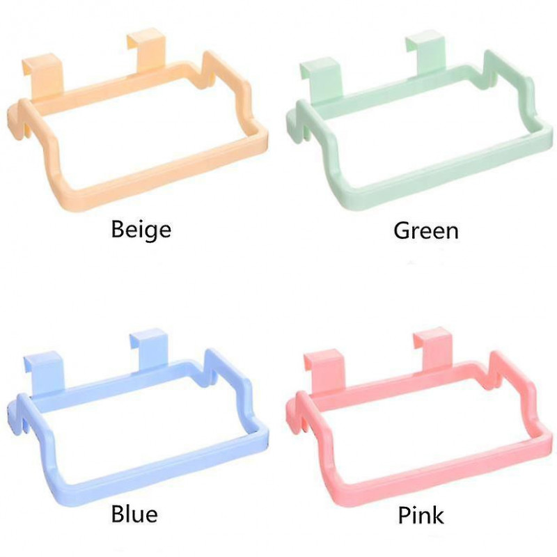 Portable Towel Rack Kitchen Trash Bag Holder Cupboard Hangerbeige, Blue, Green, Pink4pcs