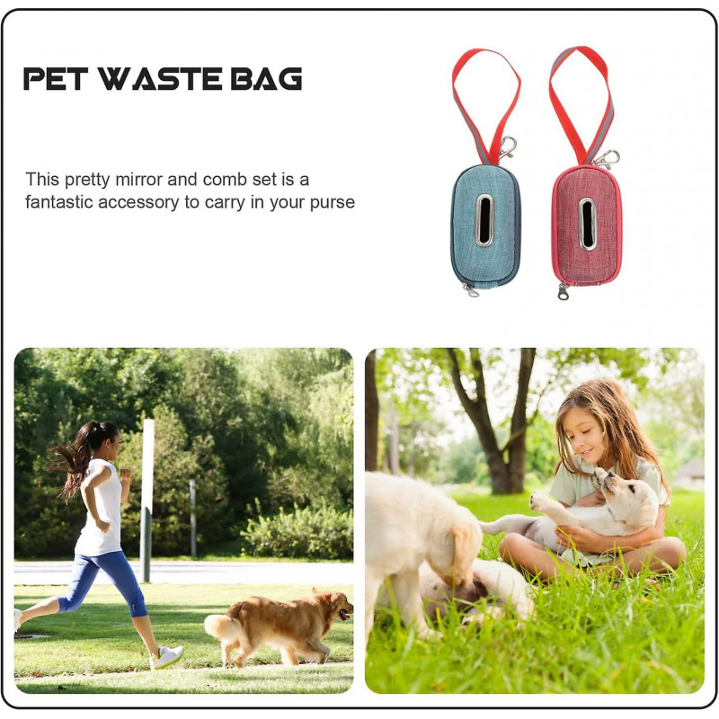 Ubiuo 2pcs Dog Poop Bag Holder Pouch Pet Rubbish Bags Pouches Dispenser Leak- Proof Dog Waste Bags Doggie Poop [...]