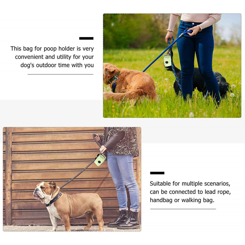 Ubiuo Dog Poop Bag Dispenser Polyester Dog Poop Bag Holder Roll Of Poop Bags Waste Bag Dispenser Green Green -