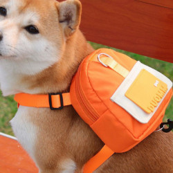 Colorful Dog Poop Bag Dispenser Puppy Backpacks Large Capacity Pets Backpacks For Daily Walking