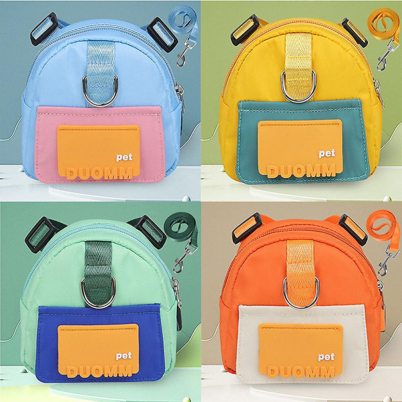 Colorful Dog Poop Bag Dispenser Puppy Backpacks Large Capacity Pets Backpacks For Daily Walking