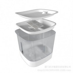 Pet water fountain silent pump water dispenser 2l capacity dual operation mode led light visual tank