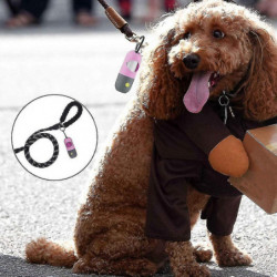 Distributeur de sac à crottes pour chiens avec lampe de poche LED intégrée et clip en métal