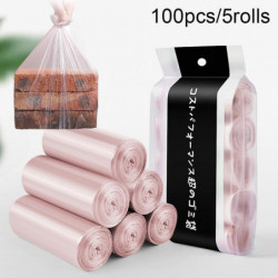 100pcs/5 Rolls Large Thicken Garbage Bag Home Kitchen Rubbish Waste Trash Pouch