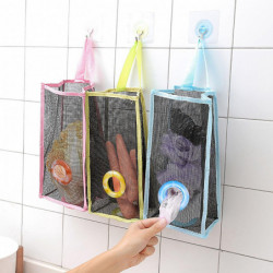 Garbage Bag Storage Holder Two Holes Scratch-proof Polyester Kitchen Shopping Garbage Bag Organizer Household Supply
