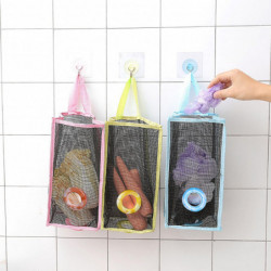 Garbage Bag Storage Holder Two Holes Scratch-proof Polyester Kitchen Shopping Garbage Bag Organizer Household Supply