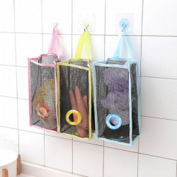 Garbage Bag Storage Holder Two Holes Scratch-proof Polyester Kitchen Shopping Garbage Bag Organizer Household Supply