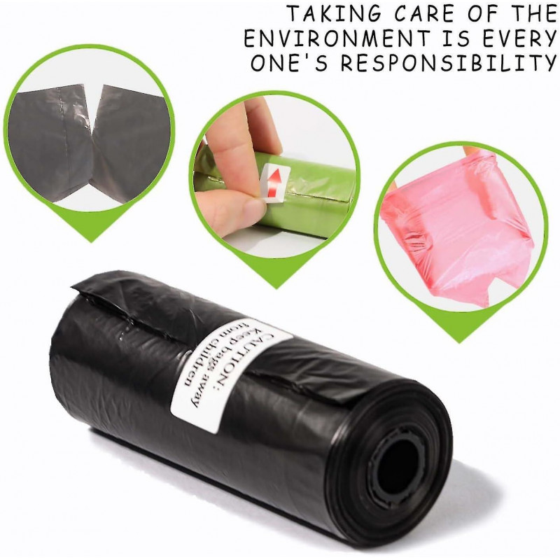 420pcs Dog Poop Bag, 7 Colors, Polyethylene-material Dog Poop Bag, Portable Poop Bag
