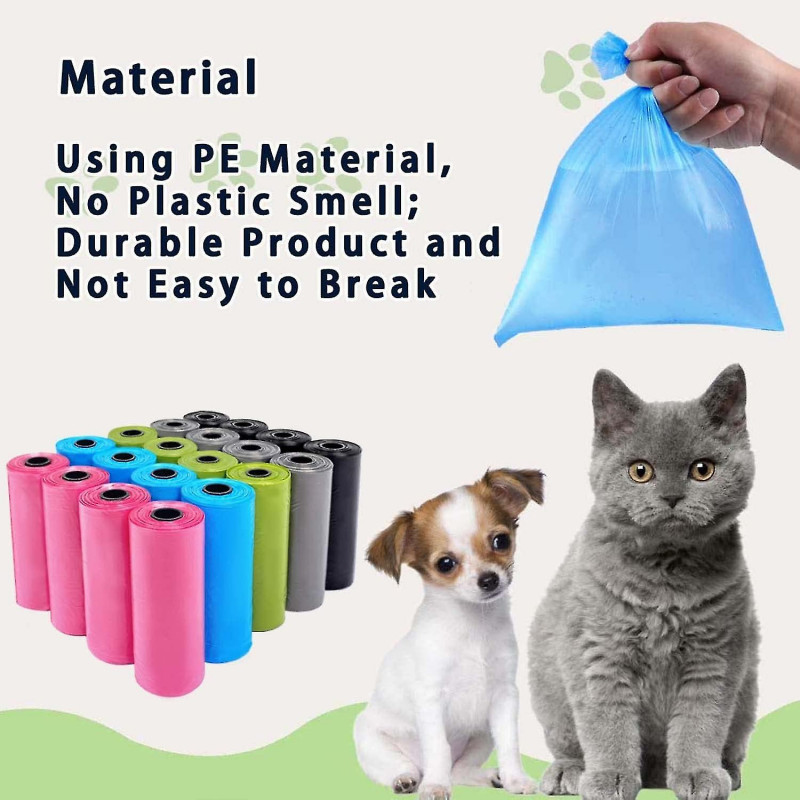 420pcs Dog Poop Bag, 7 Colors, Polyethylene-material Dog Poop Bag, Portable Poop Bag