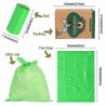 Sac de caca de chien, 10 rouleaux verts + distributeur, épais et durable, facile à enlever, sac de caca de chien [...]