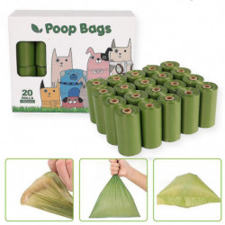 Sacs de caca, 16 sacs de caca de chien Rolls, sacs de caca de chien avec 1 distributeur, grands sacs de caca [...]